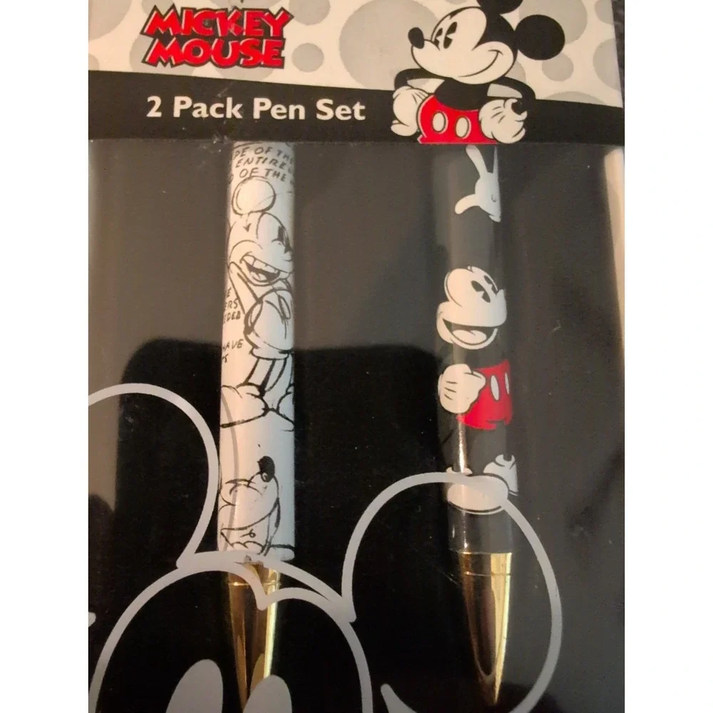 BRAND NEW VINTAGE WALT DISNEY'S MICKEY MOUSE BALLPOINT 2 Pack Pen Set